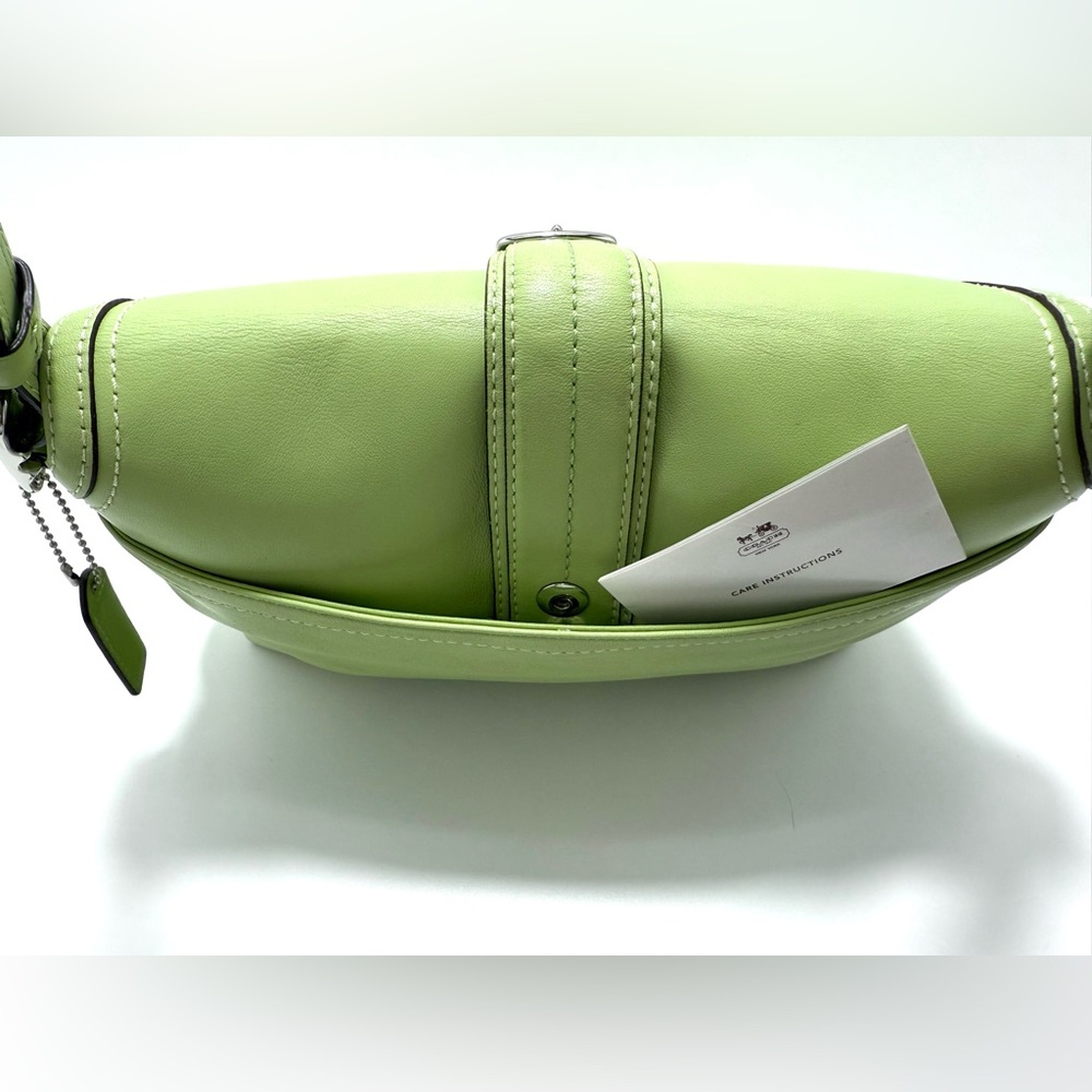 Vintage Coach Buckle Flap Shoulder Bag Soho Pistachio Green Leather F1196 - Picture 14 of 14